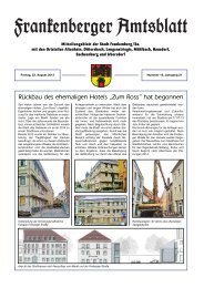 Amtsblatt der Stadt Frankenberg - Nr. 21/16 vom 23.08.2013