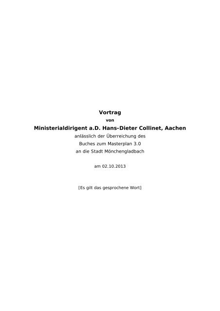 Gesamter Vortrag von Hans-Dieter Collinet hier als PDF zum ...