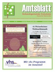 Mit vhs-Programm im Innenteil - Urlaubsregion Freinsheim