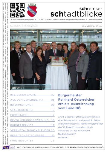 schtadtblicke - Bürgermeister Zeitung