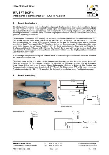 Modelltypen Intelligente Filterantenne - HKW-Elektronik GmbH