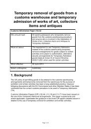 Custom Information Paper (13) 22 - HM Revenue & Customs