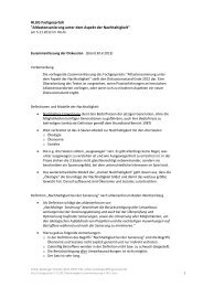 Zusammenfassung des Fachgesprächs am 5.11.2012