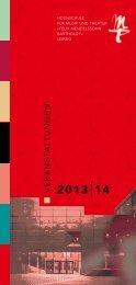 2013 |14 - Hochschule für Musik und Theater »Felix Mendelssohn ...