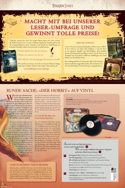 Download der TolkienTimes Oktober 2013 - Fantasy - Hobbit Presse