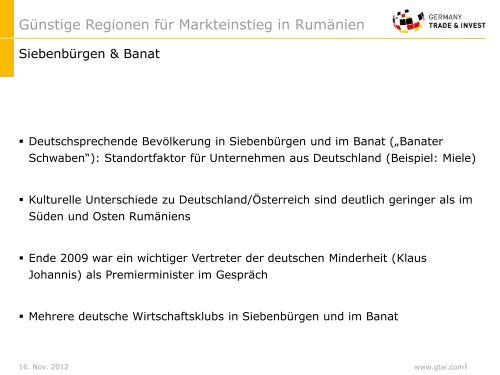 Geschäftsmöglichkeiten für deutsche Unternehmen in Rumänien