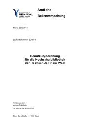 Benutzungsordnung für die Hochschulbibliothek der Hochschule ...