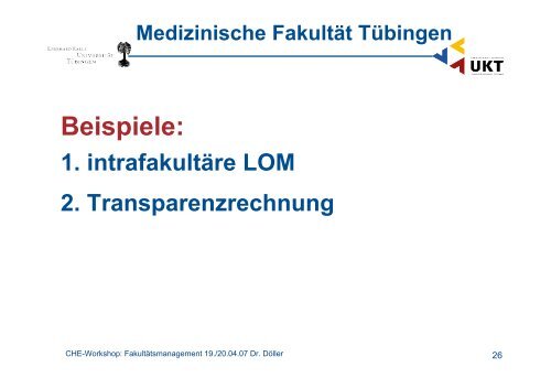 Folien Döller, Organisation der Fakultät - Hochschulkurs