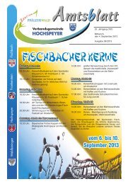 Amtsblatt 36/2013 - Verbandsgemeinde Hochspeyer