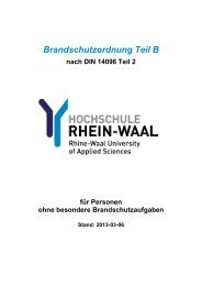 Brandschutzordnung Teil C - Hochschule Rhein-Waal