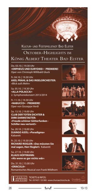 Oktober - Hof Programm