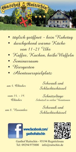 Oktober - Hof Programm