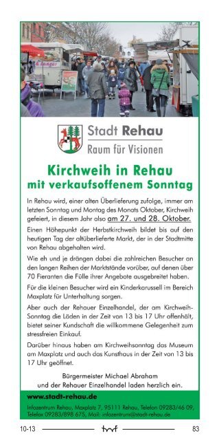 Oktober - Hof Programm