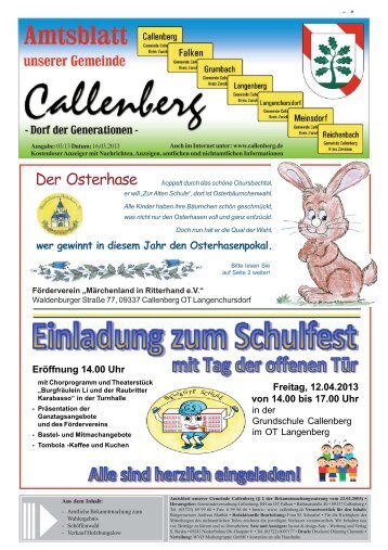 Oktob 12 - Gemeinde Callenberg