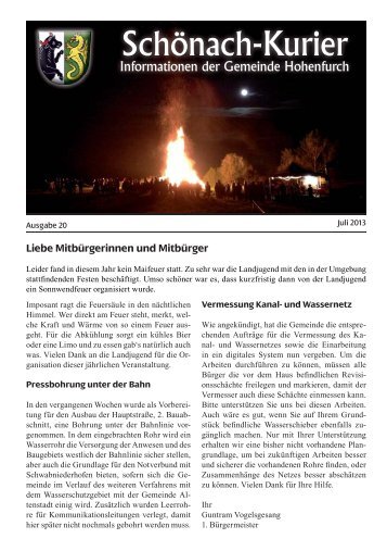 Ausgabe 20.indd - Hohenfurch