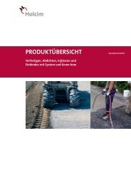 PRODUKTÜBERSICHT - Holcim Süddeutschland