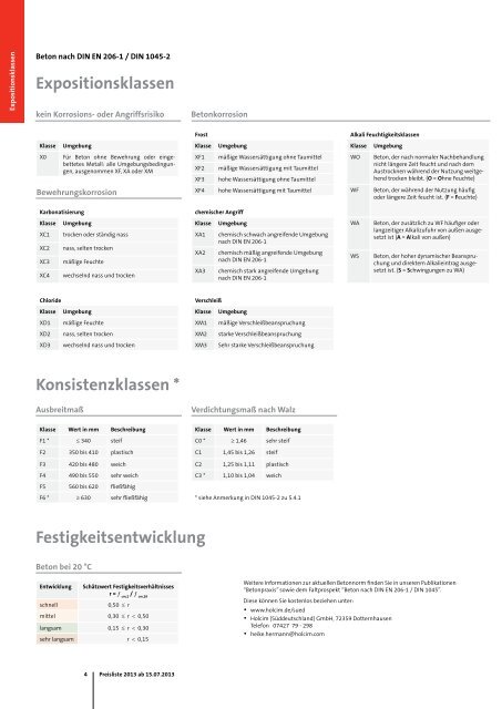 Preisliste 2013 - Holcim Süddeutschland