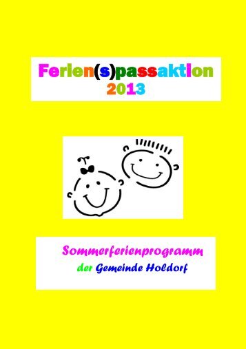 Ferienpass 2013 - Gemeinde Holdorf