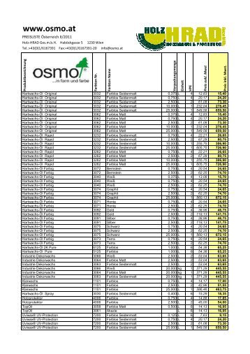 OSMO-Color - Holz-HRAD