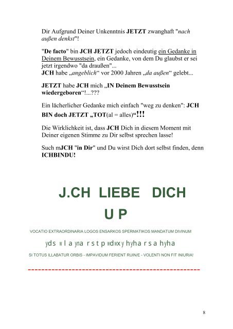 UP-dates November und Dezember 2008 - Holofeeling