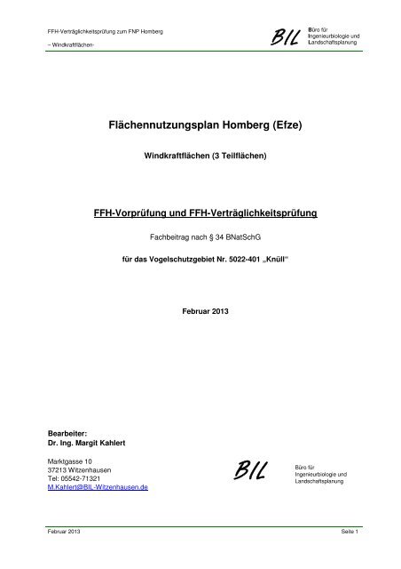 Flächennutzungsplan Homberg (Efze)