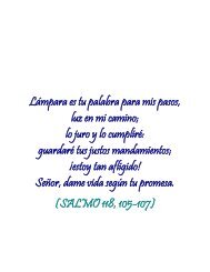 Lámpara es tu palabra para mis pasos, luz en mi camino; lo juro y lo ...