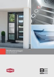Briefkastenanlagen für das Türseitenteil - BE Bauelemente GmbH
