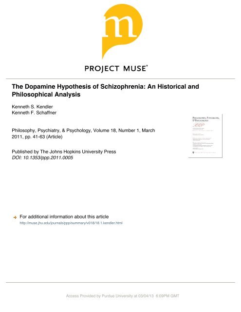 The Dopamine Hypothesis of Schizophrenia: An Historical and ...