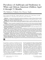 Prevalence of Amblyopia and Strabismus in White and African ...