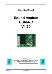 Operating Manual Sound module USM-RC V1.30 - Beier-Electronic