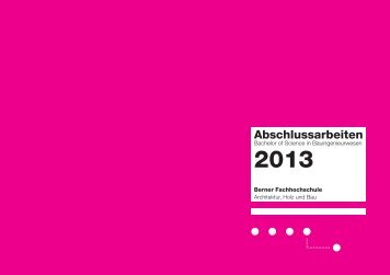 Thesisarbeiten 2013 (PDF) - AHB - Berner Fachhochschule