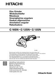 G 10SN • G 12SN • G 13SN - Hitachi Koki Co., Ltd.