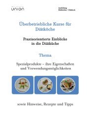 ÜK Diätköche: Rezept-Ordner - Hotel & Gastro Union