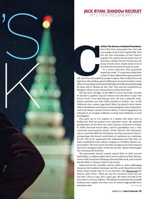 Cineplex Magazine January2014