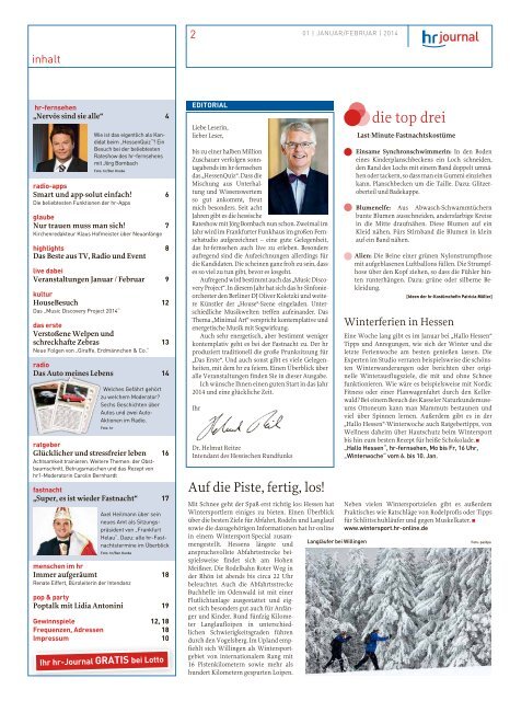 hr-journal Januar/Februar 2014 (pdf, 2,9 MB) - Hessischer Rundfunk