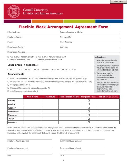 flexible-work-arrangement-agreement-form-cornell-university