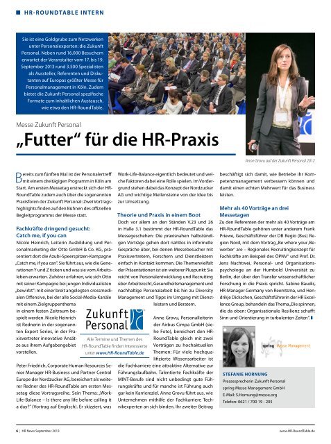 HR News September 2013 - hr roundtable