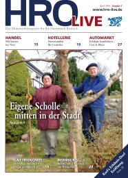 HROLIVE - HROÂ·LIFE - Das Magazin fÃ¼r die Hansestadt Rostock