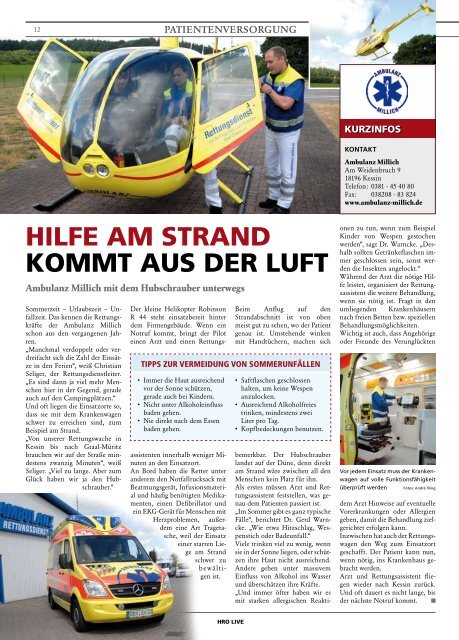 am 03. Juli 2008 - HROÂ·LIFE - Das Magazin fÃ¼r die Hansestadt ...