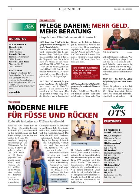 am 03. Juli 2008 - HROÂ·LIFE - Das Magazin fÃ¼r die Hansestadt ...