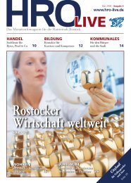 HROLIVE - HROÂ·LIFE - Das Magazin fÃ¼r die Hansestadt Rostock