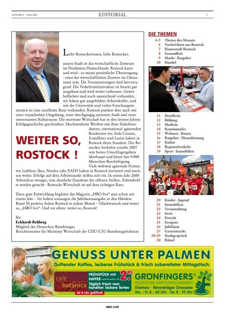 HROLIVE - HROÂ·LIFE - Das Magazin fÃ¼r die Hansestadt Rostock