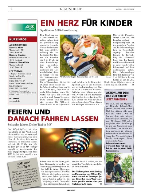 HROLIVE - HROÂ·LIFE - Das Magazin fÃ¼r die Hansestadt Rostock