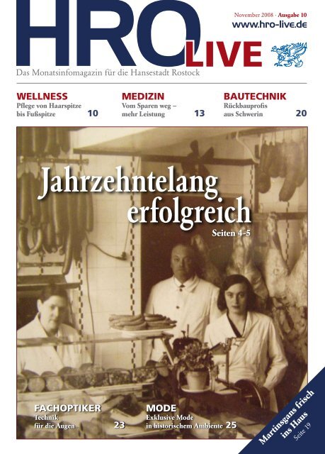 November 2008 - HROÂ·LIFE - Das Magazin fÃ¼r die Hansestadt ...