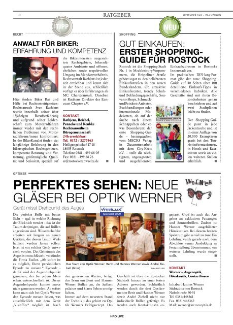 HROLIVE - HROÂ·LIFE - Das Magazin fÃ¼r die Hansestadt Rostock