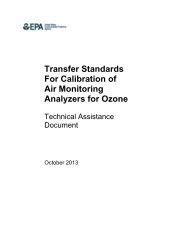 Transfer Standards For Calibration of Air Monitoring Analyzers for ...