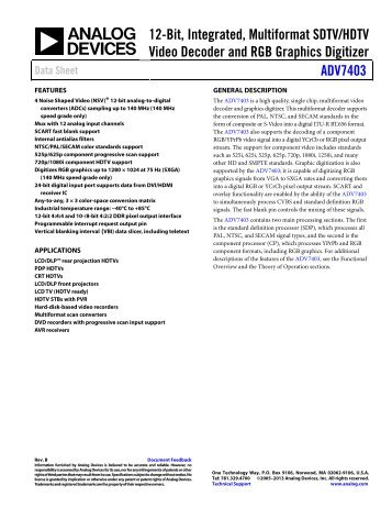 ADV7403 (Rev. B) - Analog Devices