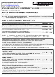 Standard Format Plan - Endorsement Procedure - Gold Coast City ...