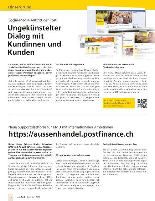Info Post Dezember 2013 - Die Post