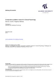 Comparative qualitative research in Cultural Psychology - VBN